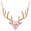 Rhinestone Crystal Deer Necklace